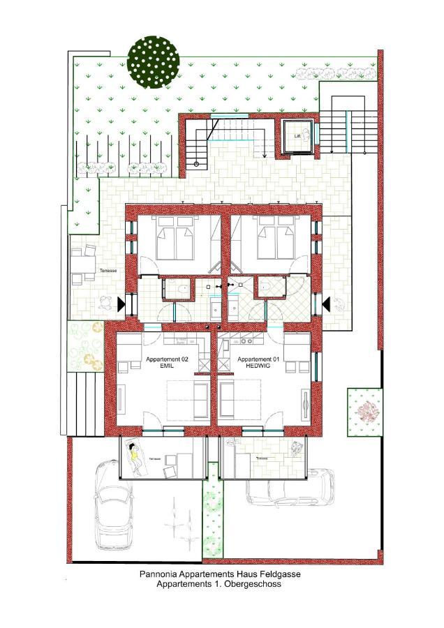 Pannonia Appartements 2 滨湖新锡德尔 外观 照片